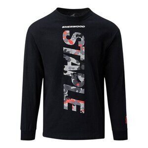 Sherwood X STAPLE Mens Black Long Sleeve Shirt Medium